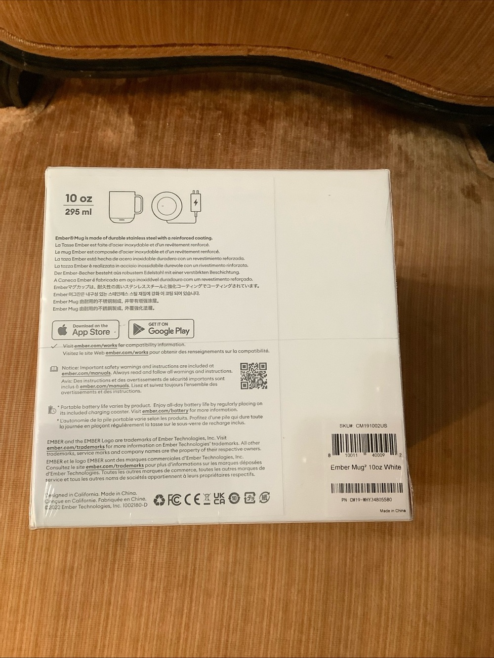 Ember 10oz Temperature Control Smart Mug 2 White CM191002US New factory sealed - Picture 5 of 5